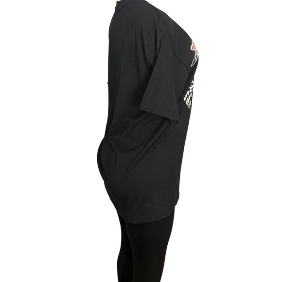 Betty Boop Biker Short Sleeve Shirt Black - Picture 4 of 8